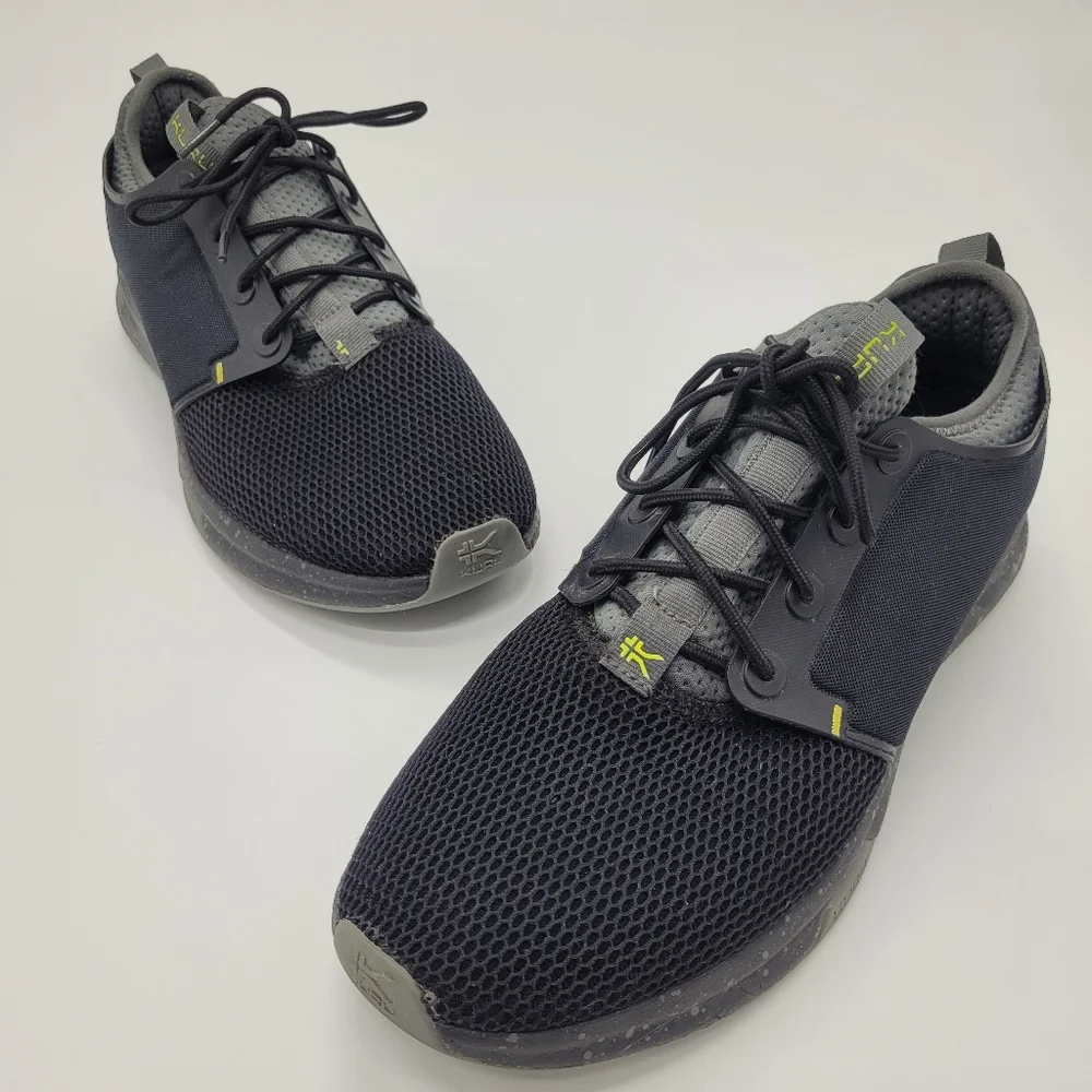 Kuru Atom Athletic Sneakers Black Gray Mesh Kurucloud Men's Size 10.5